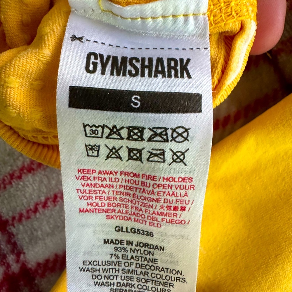 Gym shark leggings yellow - Picture 2 of 2